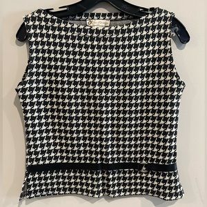 Vintage black and white top